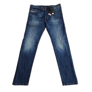 NWT Diesel Buster Jeans Men's 33x32 Dark Wash Tapered Fit New Button Fly Classic